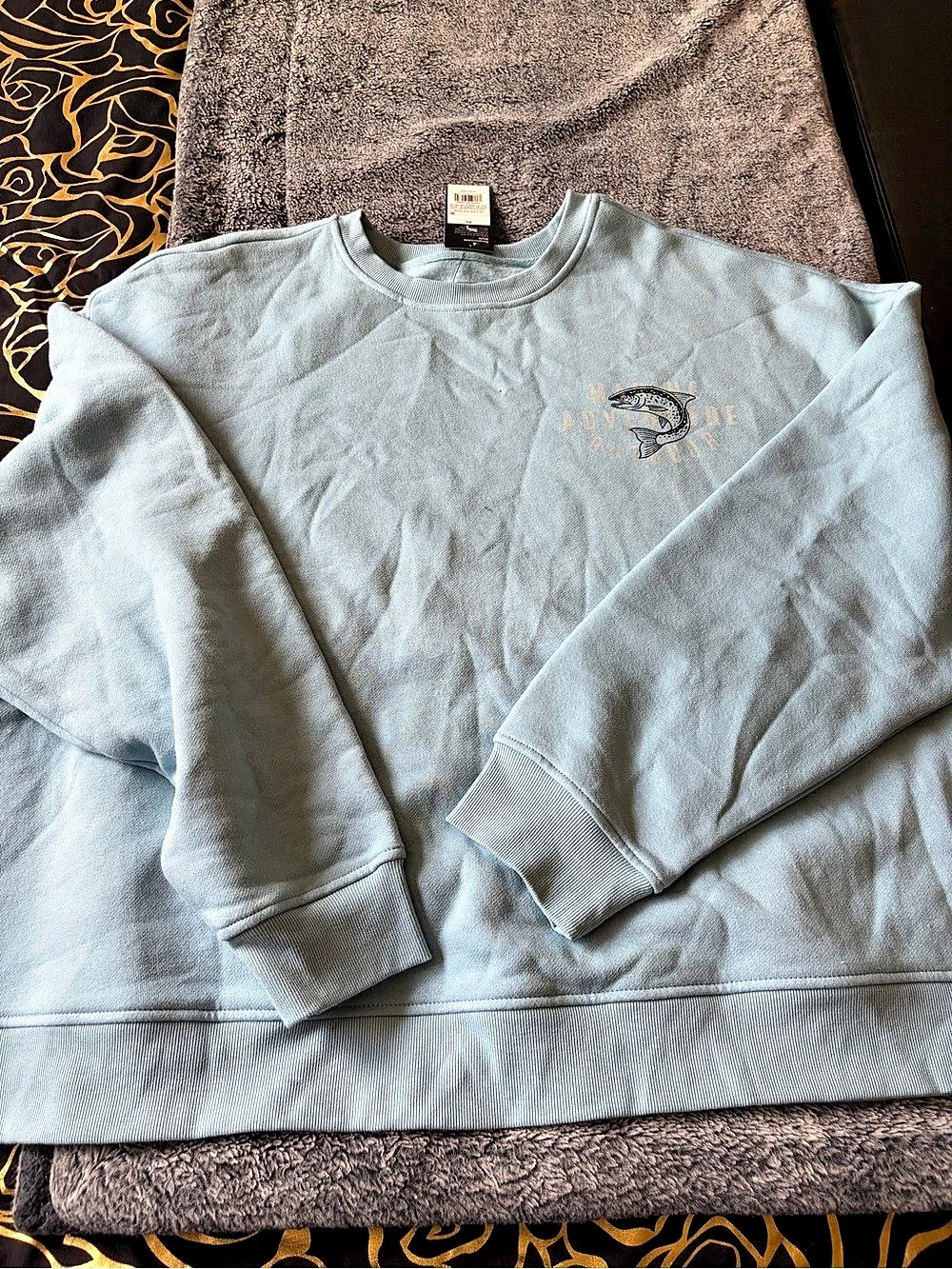 Graphic Sweatshirt in Blue XXL
